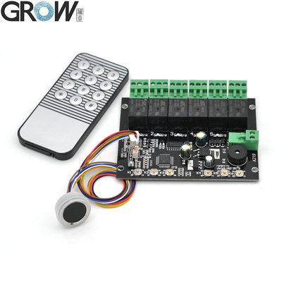 GROW K219-A+R502-F DC12V 6 रिले K219-A फिंगरप्रिंट इन्फ्रारेड रिमोट कंट्रोल बोर्ड+R502-F वाटरप्रूफ स्मॉल फिंगरप्रिंट मॉड्यूल