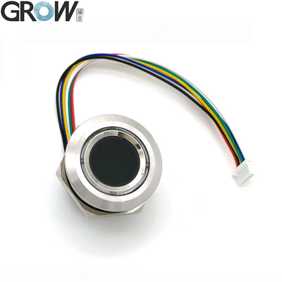 GROW R503 नई परिपत्र गोल आरजीबी रिंग संकेतक एलईडी नियंत्रण DC3.3V SH1.0-6pin क्षमता फिंगरप्रिंट मॉड्यूल सेंसर स्कैनर