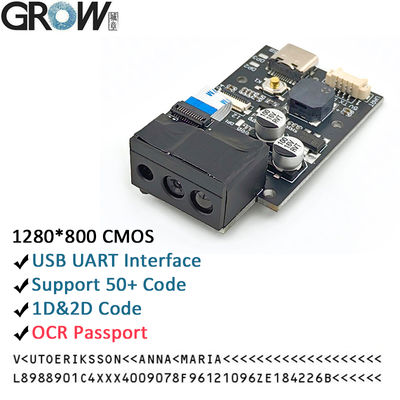 GROW GM69Pro 1280*800CMOS OCR/1D/2D बारकोड स्कैनर मॉड्यूल USB UART इंटरफेस QR कोड बारकोड रीडर समर्थन OCR पासपोर्ट